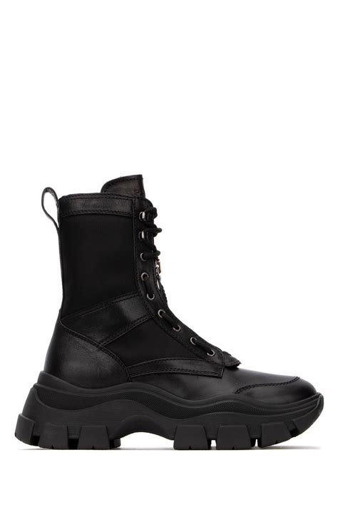 mens black prada boots|Prada black chunky combat boots.